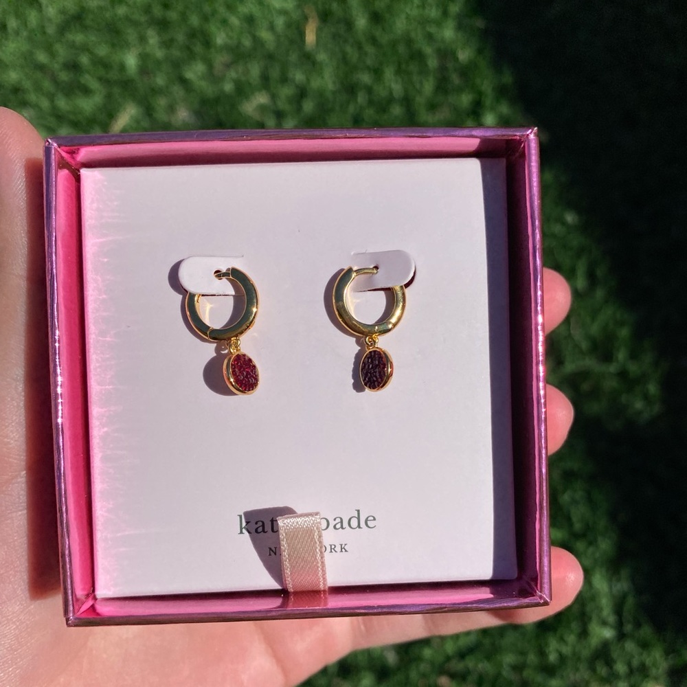 NWT Kate Spade Huggie Hoops